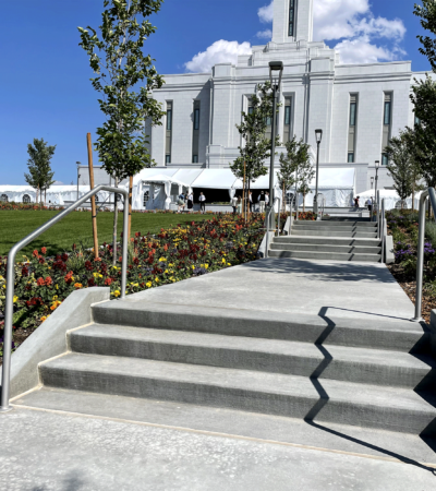 MC Green completed cement stairs project